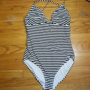 Old Navy One Piece Striped Bathing Suit Size M